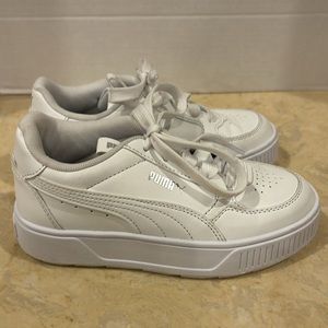 Puma White Thick Sole Sneakers